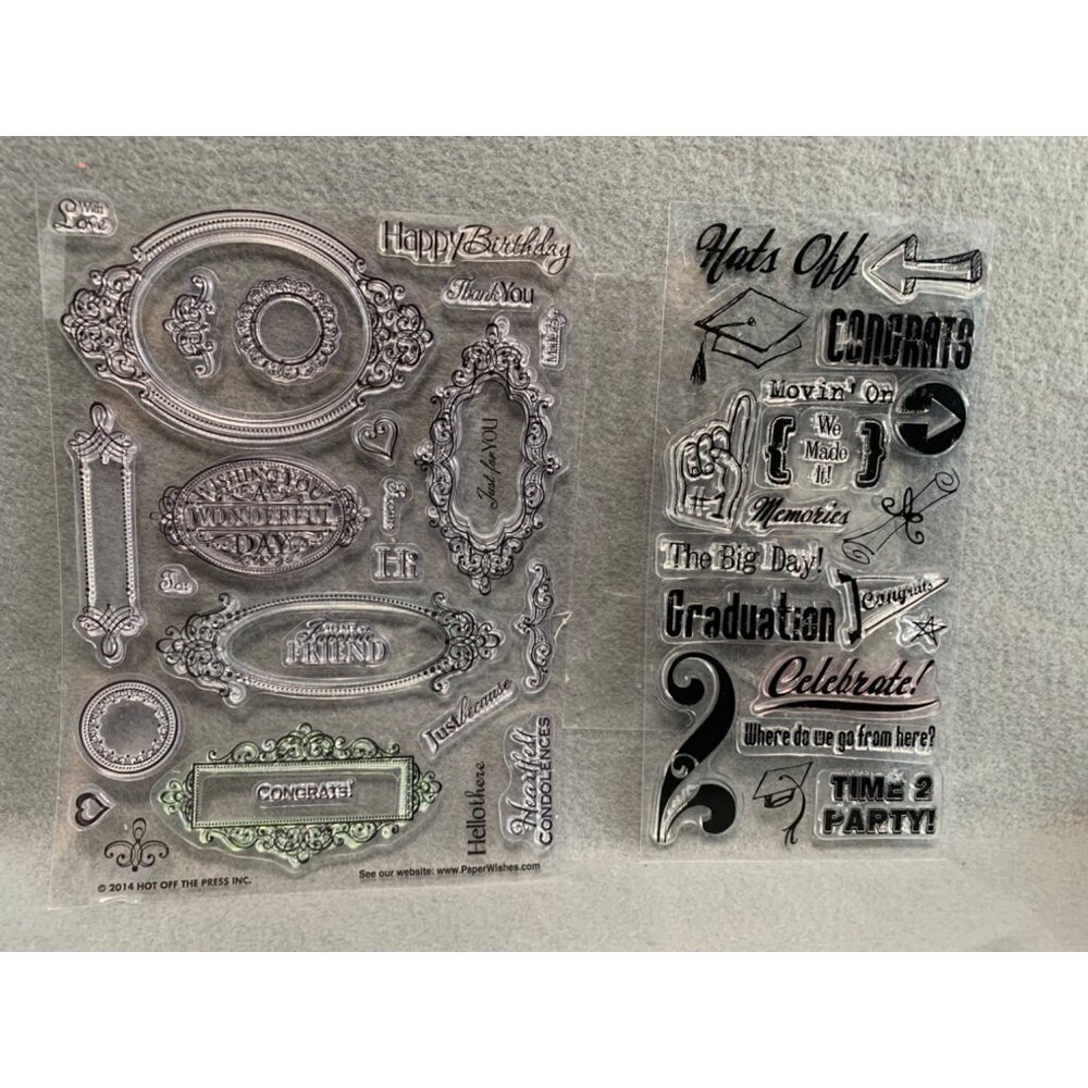 Clear Stamps  Birthday Congratulations Graduation - Hot Off The Press Inc.